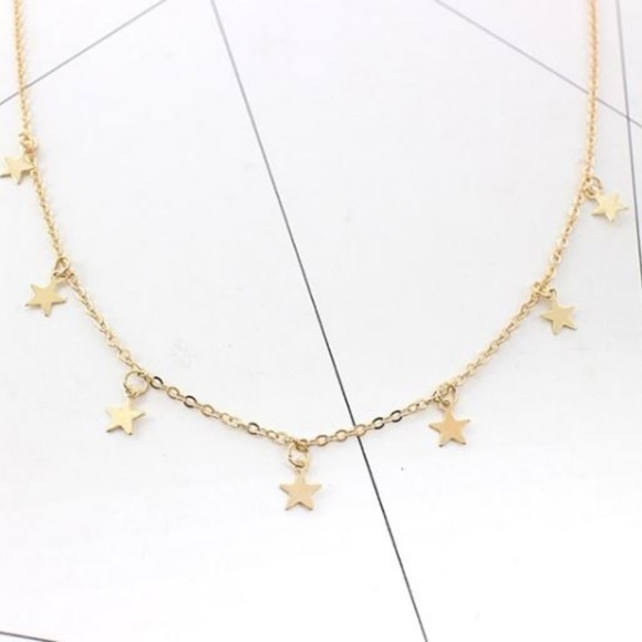 4 for $20 Starry Choker Necklace (Gold) - Picture 3 of 7
